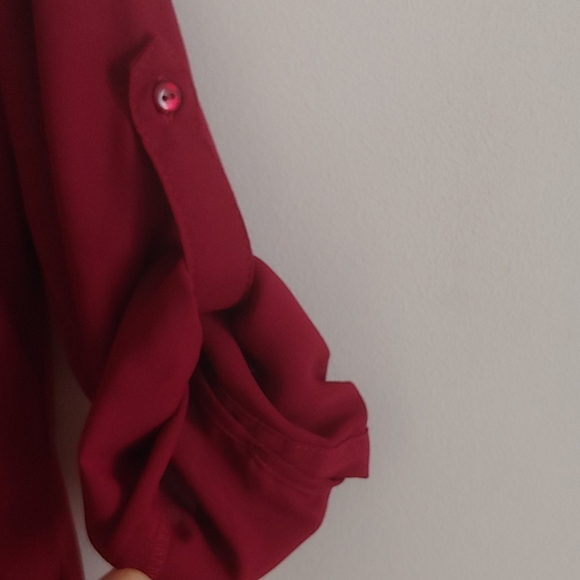 Wine Red Blouse - Picture 3 of 6